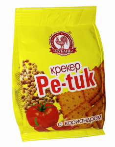 Крекер "Pe-tuk" с томатом, красным перцем, пряностями, кориандром, 100 г Крекер "Pe-tuk" с томатом, красным перцем, пряностями, кориандром, 100 г - Кондитерский комбинат "Кубань"