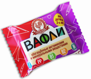 Вафли "Золотце ты моё!" витаминизированные, 20 г Вафли "Золотце ты моё!" витаминизированные, 20 г - Кондитерский комбинат "Кубань"