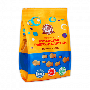 Крекер "Кубанские Рыбки - малютки", 200 г Крекер "Кубанские Рыбки - малютки", 200 г - Кондитерский комбинат "Кубань"