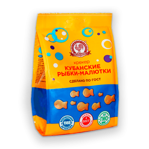 Крекер "Кубанские Рыбки - малютки", 200 г Крекер "Кубанские Рыбки - малютки", 200 г - Кондитерский комбинат "Кубань"