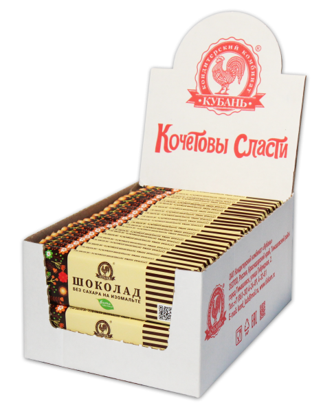 Шоколад без сахара на изомальте, 25 г - Кондитерский комбинат "Кубань"