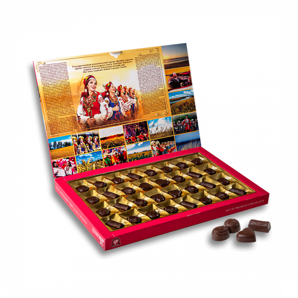 Набор шоколадных конфет "Кубанский казачий хор", с диском , 300 г - Кондитерский комбинат "Кубань"