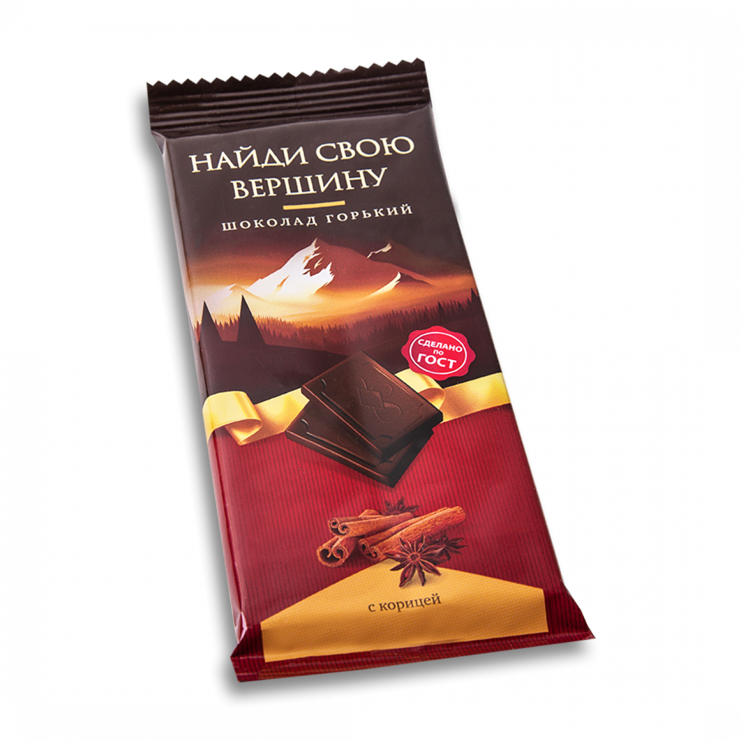 Шоколад "Найди свою вершину!" горький, с корицей, 100 г - Кондитерский комбинат "Кубань"