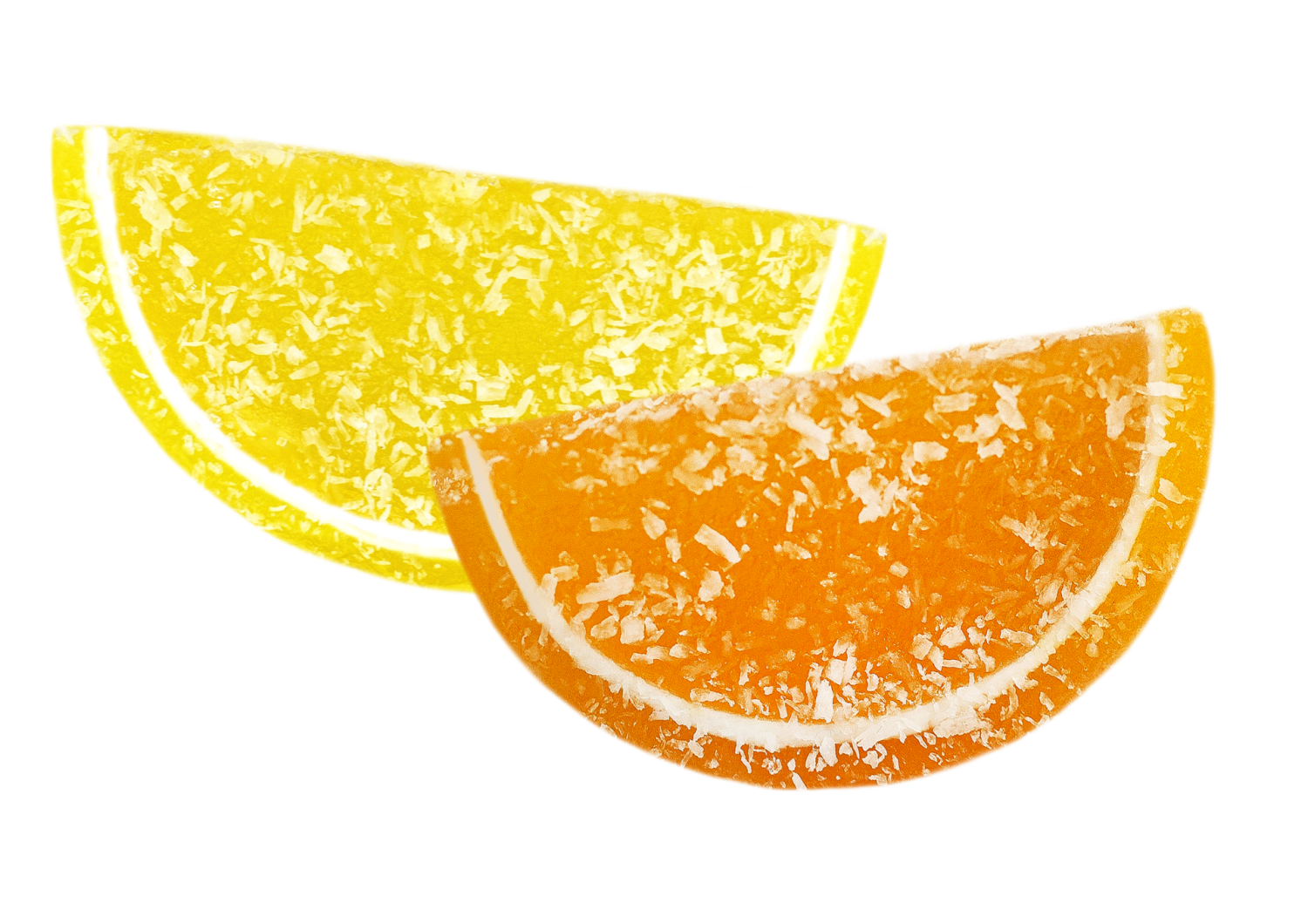 Мармелад "Апельсиновые и лимонные дольки" на агаре, в кокосовой стружке, весовой - Кондитерский комбинат "Кубань"
